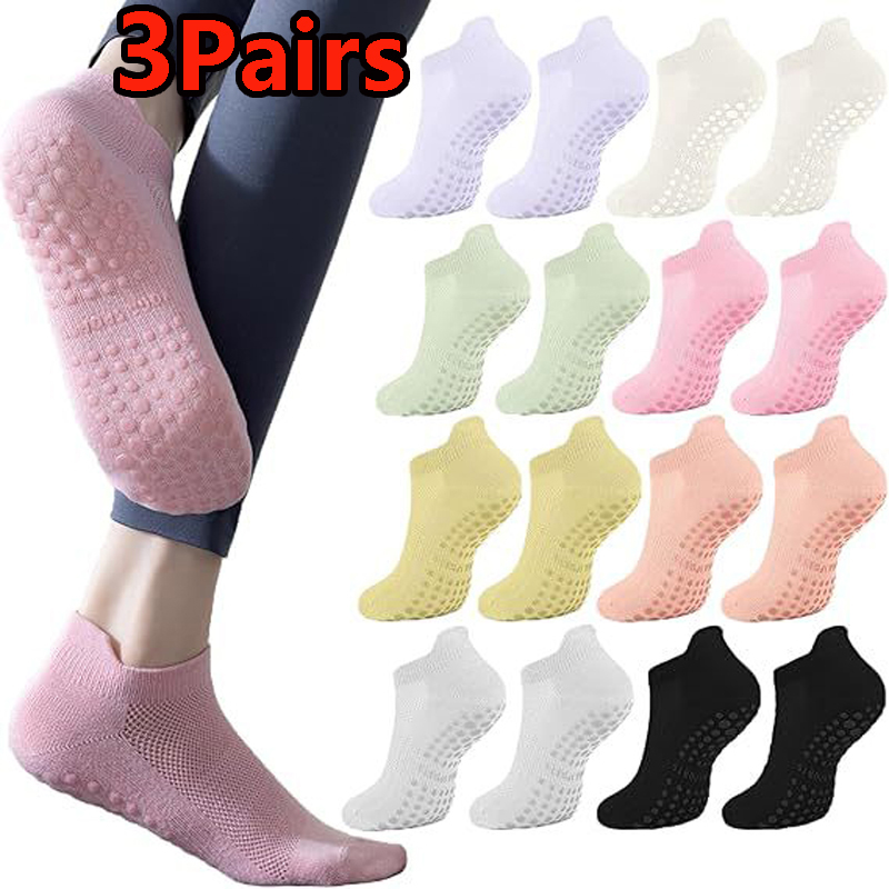 Pilates Yoga Hose - 3 Pary Skarpetek do Jogi dla