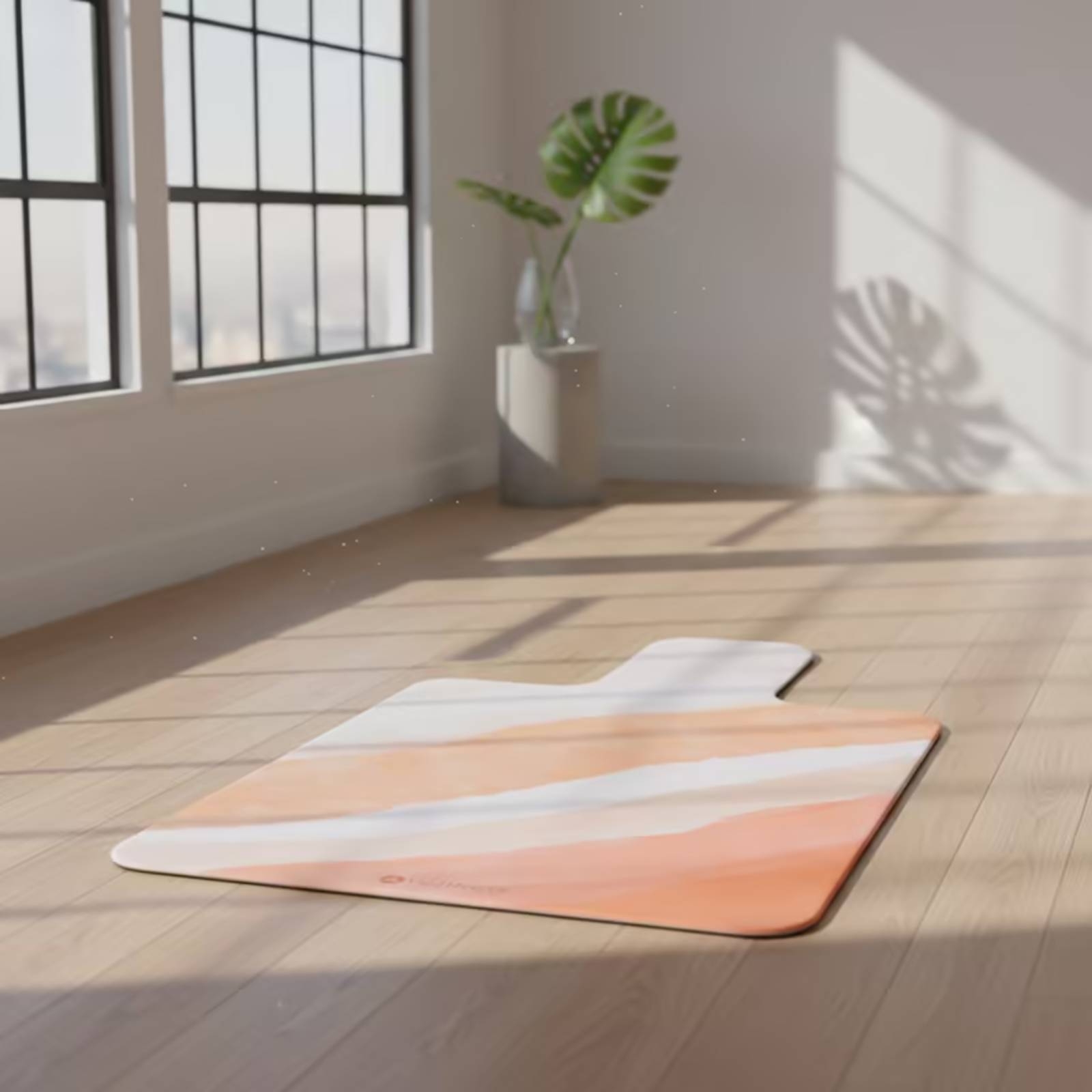 Pilates & Yoga Unleashed Studio - Mata do ćwiczeń zamszowa, antypoślizgowa, wyściełana,